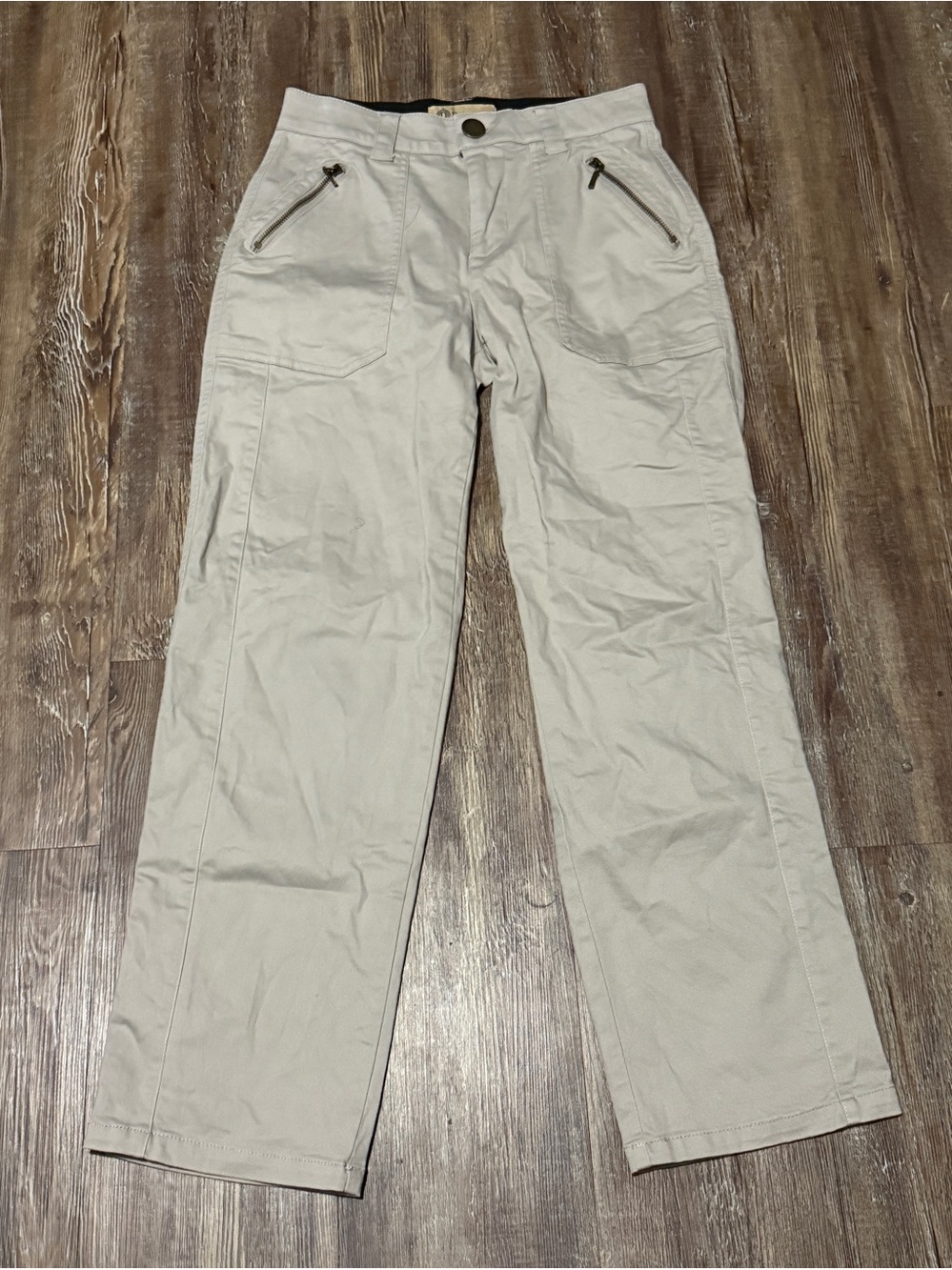 Democracy Ab Technology Utility Chinos Women's 4 High Rise Relaxed Fit in Tan